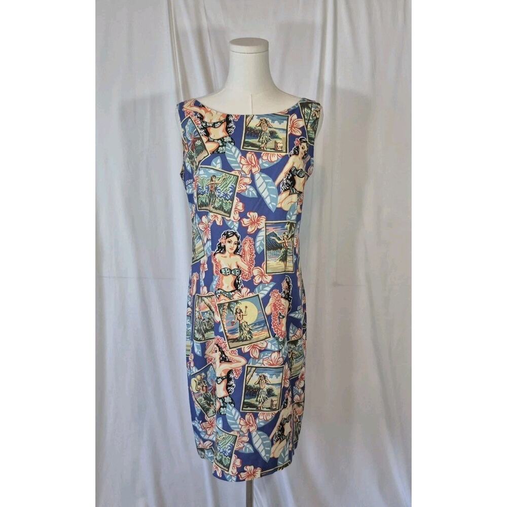 Vintage Reyn Spooner Art Of Eddy Hawaiian Floral Mini Dress New Small